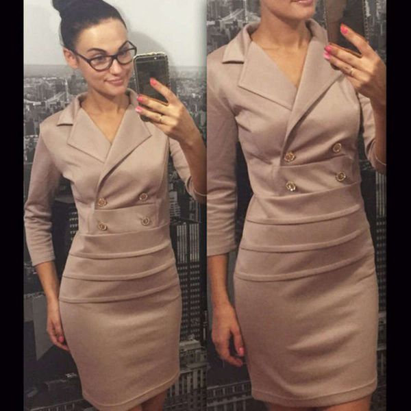 autumn winter russian and women's suit new collar double breasted military dress, Black;gray
autumn winter russian and women's suit new collar double breasted military dress, Black;gray