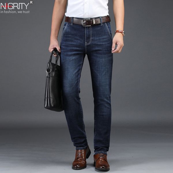 nigrity mens jeans business casual straight cut black & blue jeans stretch denim pants trousers classic plus big size 28-42 201117
nigrity mens jeans business casual straight cut black & blue jeans stretch denim pants trousers classic plus big size 28-42 201117