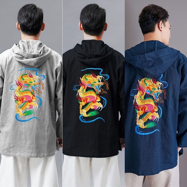 5lnsy long cloth windbreaker embroidered sweater autumn new chinese style sweater hooded embroidered men's magfan hooded cardigan sleev, Black
5lnsy long cloth windbreaker embroidered sweater autumn new chinese style sweater hooded embroidered men's magfan hooded cardigan sleev, Black