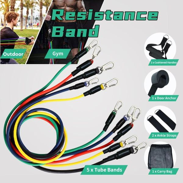 resistance bands 11pcs pull rope fitness exercises set training yoga band gym equipment
resistance bands 11pcs pull rope fitness exercises set training yoga band gym equipment