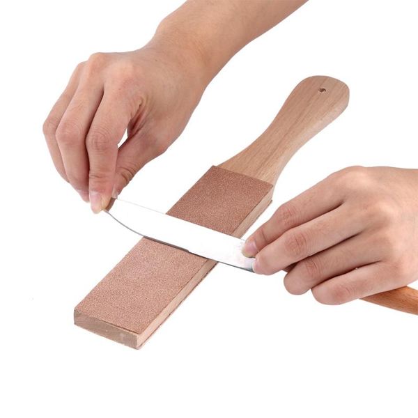 wooden handle leather knife strop sharpening strop handmade polishing board diy home sharpening tool, Black
wooden handle leather knife strop sharpening strop handmade polishing board diy home sharpening tool, Black