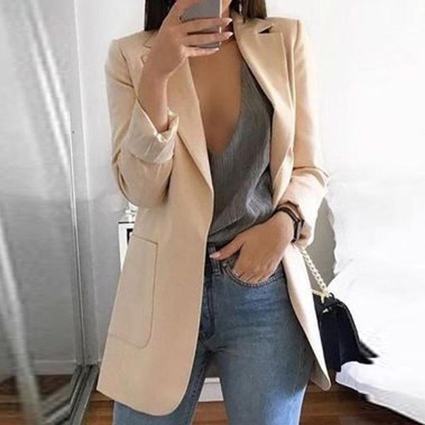 women's office lady casual long sleeve coat suit slim cardigan blazer jacket outwear, White;black
women's office lady casual long sleeve coat suit slim cardigan blazer jacket outwear, White;black