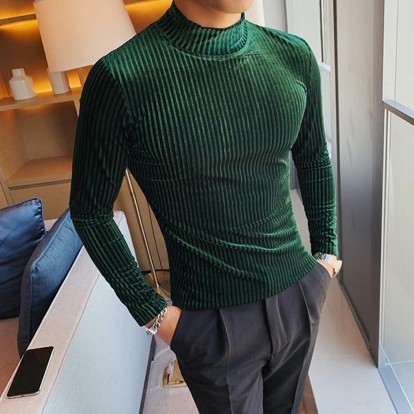 men's t-shirts green turtlneck velvet t shirts for mens 2021 striped corduroy yellow shirt slim fit black basic blouse white top, White;black
men's t-shirts green turtlneck velvet t shirts for mens 2021 striped corduroy yellow shirt slim fit black basic blouse white top, White;black