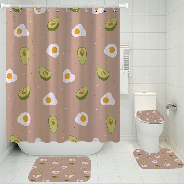 fruit vegetable shower curtain sets with non-slip rug toilet lid cover and bath mat with 12 hooks shower curtain for bath room
fruit vegetable shower curtain sets with non-slip rug toilet lid cover and bath mat with 12 hooks shower curtain for bath room
