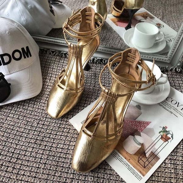 fashion women shoes laminated lambskin gold sandals square head ankle wrap buckle strap high heels summer baotou sandals woman 9, Black
fashion women shoes laminated lambskin gold sandals square head ankle wrap buckle strap high heels summer baotou sandals woman 9, Black