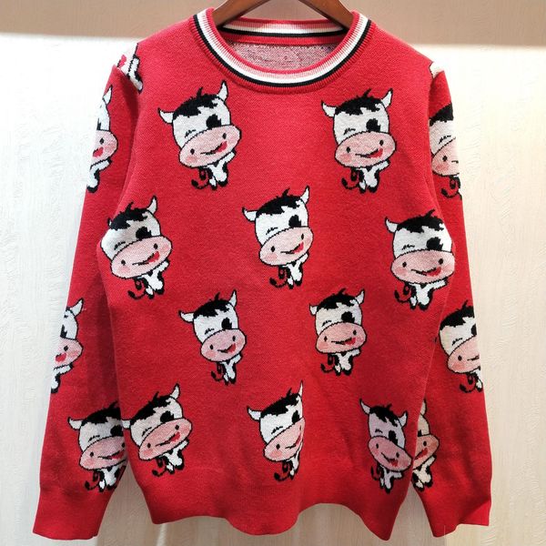 2020 autumn brand same style sweaters crew neck animal print regular long sleeve crew neck red women clothes 5, White;black
2020 autumn brand same style sweaters crew neck animal print regular long sleeve crew neck red women clothes 5, White;black