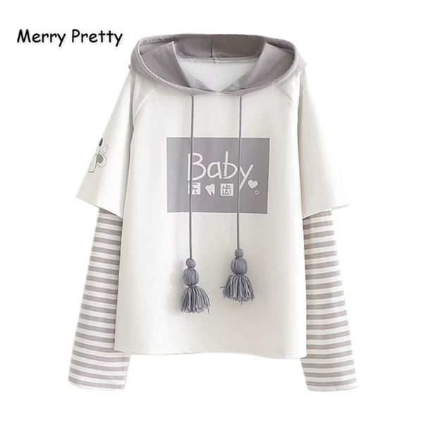 merry pretty cotton women's letter print striped patchwork hoodies sweatshirts spring long sleeve hooded tracksuit pullover 201211, Black
merry pretty cotton women's letter print striped patchwork hoodies sweatshirts spring long sleeve hooded tracksuit pullover 201211, Black