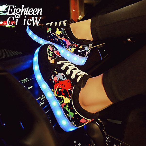 luminous backlight women sneakers with glowing soles for girls light up shoes zapatillas tenis infantil, Black;red
luminous backlight women sneakers with glowing soles for girls light up shoes zapatillas tenis infantil, Black;red