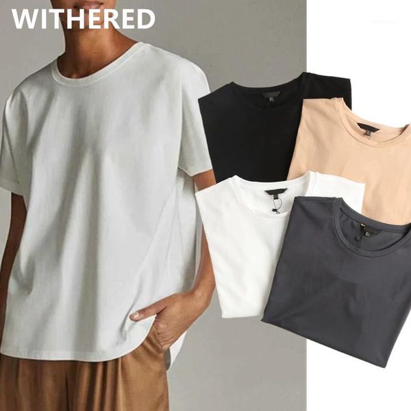 withered summer t shirt women england style simple solid o-neck cotton match basic harajuku tshirt camisetas verano mujer 20201, White
withered summer t shirt women england style simple solid o-neck cotton match basic harajuku tshirt camisetas verano mujer 20201, White