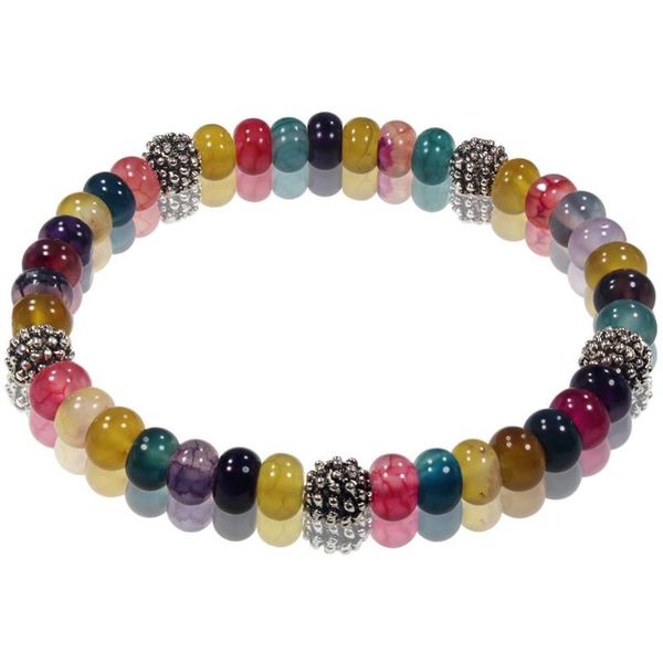 colorful oblate bead agates bracelet 4mm mix color handmade beaded women stretch bracelets wholesale tr1074, Black
colorful oblate bead agates bracelet 4mm mix color handmade beaded women stretch bracelets wholesale tr1074, Black
