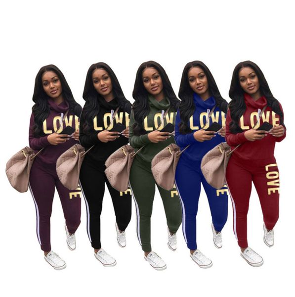women two piece outfits solid colour letters pile collar personalized turtleneck trousers ladies new fashion casual sportwear 2020 j669, White
women two piece outfits solid colour letters pile collar personalized turtleneck trousers ladies new fashion casual sportwear 2020 j669, White