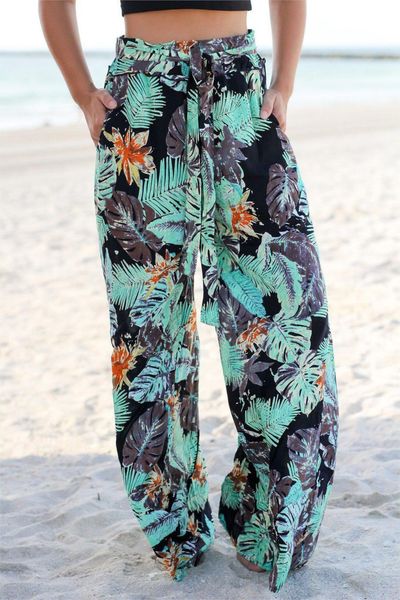 2021 new female summer in front pocket flower leisure belt comfortable tube straight beach wide pants neh6, Black;white
2021 new female summer in front pocket flower leisure belt comfortable tube straight beach wide pants neh6, Black;white