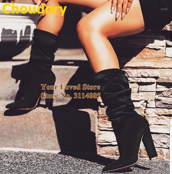 boots ladies chunky heel middle pointy toe black nude folded dress shoes pleated mid-calf runway fashion gladiator shoes1 
boots ladies chunky heel middle pointy toe black nude folded dress shoes pleated mid-calf runway fashion gladiator shoes1