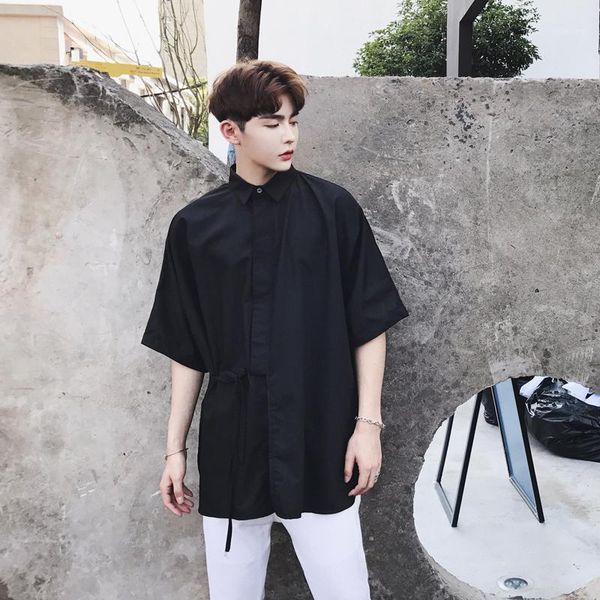 2021 new men's clothing gd hair stylist catwalk fashion waist tie half sleeve loose shirt stage costumes1, White;black
2021 new men's clothing gd hair stylist catwalk fashion waist tie half sleeve loose shirt stage costumes1, White;black