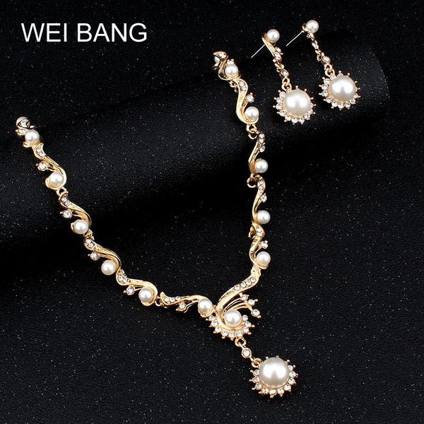 earrings & necklace 2021 elegant bridal jewelry sets pearl gold color set rhinestone for wedding accessories, Silver
earrings & necklace 2021 elegant bridal jewelry sets pearl gold color set rhinestone for wedding accessories, Silver