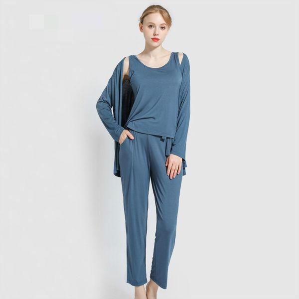suit women three-piece modal long-sleeved vest for leisure home wear women sleepwear sets spring summer autumn homewear y200425, Black;red
suit women three-piece modal long-sleeved vest for leisure home wear women sleepwear sets spring summer autumn homewear y200425, Black;red