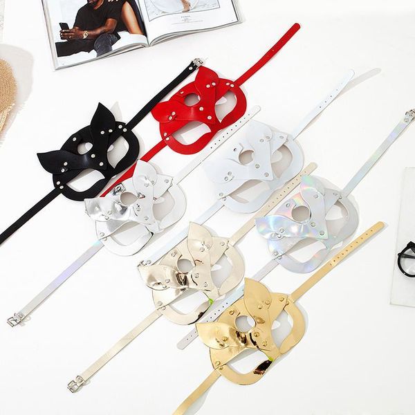 party masks radiation women mask halloween bar masquerade ball half eyes cosplay face cat leather with chain1
party masks radiation women mask halloween bar masquerade ball half eyes cosplay face cat leather with chain1