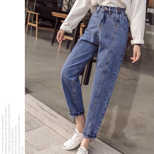 women's jeans spring woman plus size clothes ladies high waist female boyfriend with a tight waistl denim ripped jean, Blue
women's jeans spring woman plus size clothes ladies high waist female boyfriend with a tight waistl denim ripped jean, Blue