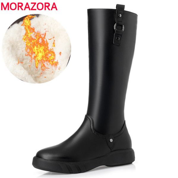 morazora 2020 natural wool knee high boots women genuine leather zipper simple flat shoes warm winter snow boots 1026, Black
morazora 2020 natural wool knee high boots women genuine leather zipper simple flat shoes warm winter snow boots 1026, Black