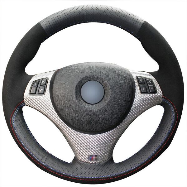 black genuine leather black suede car steering wheel cover for bmw e90 320i 325i
black genuine leather black suede car steering wheel cover for bmw e90 320i 325i