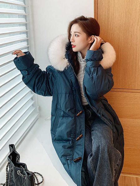 fnoce 2020 winter new women's jackets street fashion solid hooded fur collar white duck elegant long down parka coat, Black
fnoce 2020 winter new women's jackets street fashion solid hooded fur collar white duck elegant long down parka coat, Black