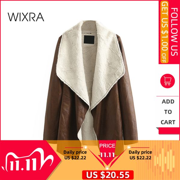 wixra women coat jacket loose faux leather warm overcoats with fur streetwear female casual pu outerwears autumn spring new, Tan;black
wixra women coat jacket loose faux leather warm overcoats with fur streetwear female casual pu outerwears autumn spring new, Tan;black