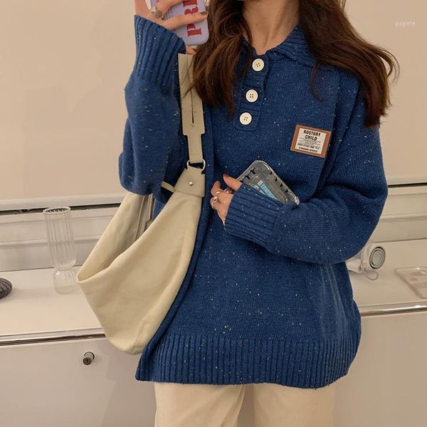 autumn 2021 winter sweaters woman korean harajuku fashion personality vintage clothes badge letter button knitted sweater women1, White;black
autumn 2021 winter sweaters woman korean harajuku fashion personality vintage clothes badge letter button knitted sweater women1, White;black