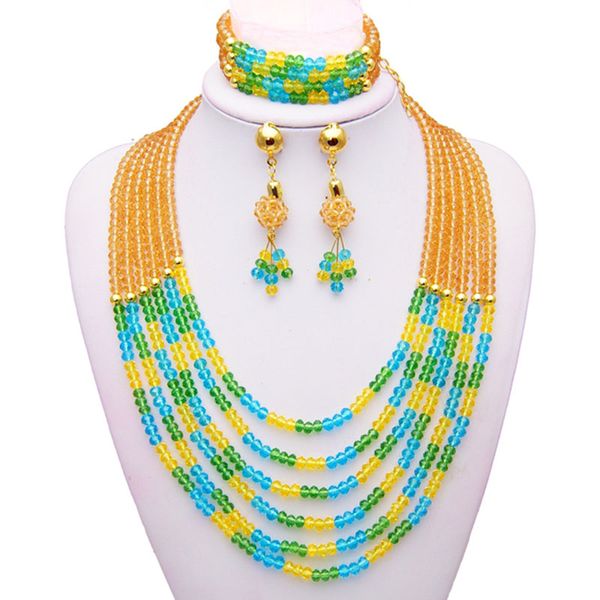 yulaili fashion new multilayer bohemia african beads necklace earrings bracelet for women party wedding jewelry sets ing, Black
yulaili fashion new multilayer bohemia african beads necklace earrings bracelet for women party wedding jewelry sets ing, Black