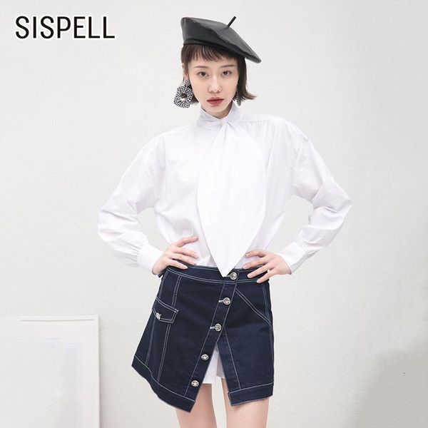 sispell patchwork bowknot oversized shirt for women long sleeve stand collar women's blouse shirts 2021 fashion autumn new, White
sispell patchwork bowknot oversized shirt for women long sleeve stand collar women's blouse shirts 2021 fashion autumn new, White