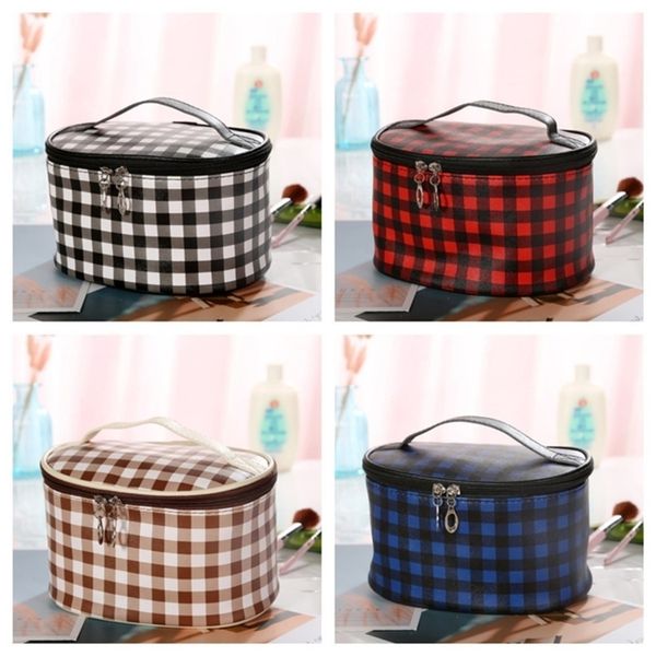 4 colors retro plaid cosmetic bag travel large capacity makeup bag portable multi-functional wash bags packing tote handbag totes g12103, Black
4 colors retro plaid cosmetic bag travel large capacity makeup bag portable multi-functional wash bags packing tote handbag totes g12103, Black