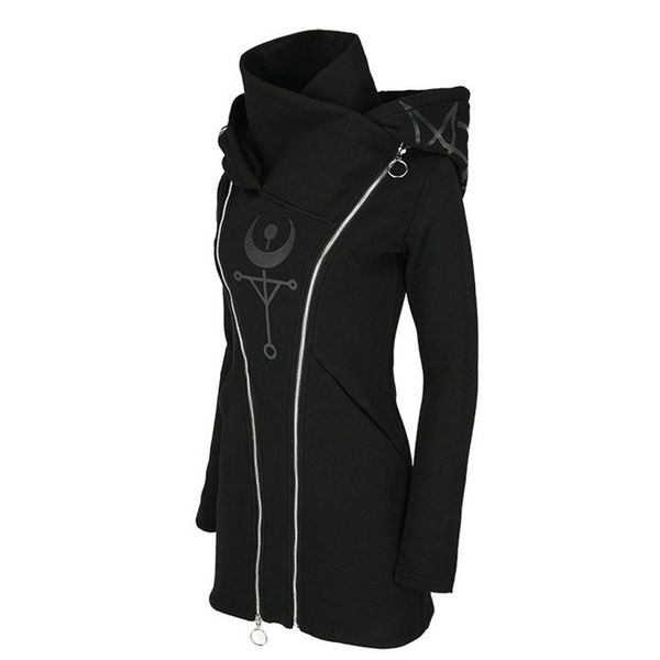 rosetic hooded punk hoodie women oversize zipper fashion casual long coat streetwear goth sweatshirt plus size hoodies autumn 201008, Black
rosetic hooded punk hoodie women oversize zipper fashion casual long coat streetwear goth sweatshirt plus size hoodies autumn 201008, Black