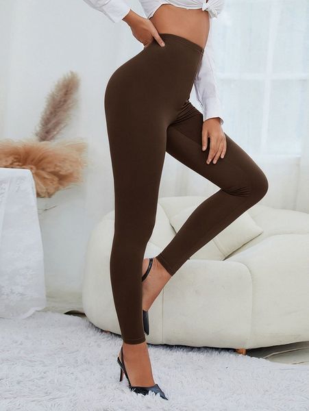 solid high waisted leggings m7q0#, Black 
solid high waisted leggings m7q0#, Black