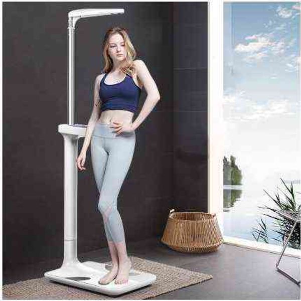 

ultrasonic height and weight scale meter body fat scale voice broadcast electronic scale fitness height measuring instrument h1229
