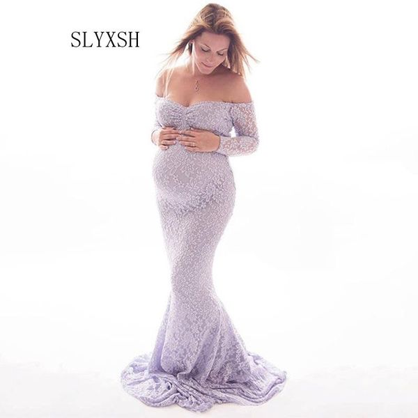 maternity dresses slyxsh pography props women long maxi dress gown lace o-neck pregnancy, White
maternity dresses slyxsh pography props women long maxi dress gown lace o-neck pregnancy, White