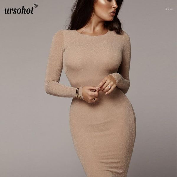 ursoelegant long sleeve bodycon dress bright knitted midi dress slim office ladies dresses autumn winter vestidos female1, Black;gray
ursoelegant long sleeve bodycon dress bright knitted midi dress slim office ladies dresses autumn winter vestidos female1, Black;gray