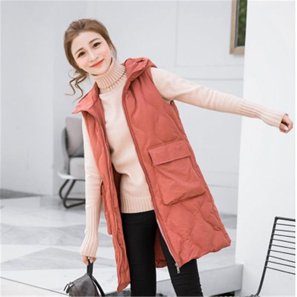 new brand women vest winter jacket hooded thicken warm long casual cotton padded waistcoat female sleeveless waistcoat zy43411, Black;white
new brand women vest winter jacket hooded thicken warm long casual cotton padded waistcoat female sleeveless waistcoat zy43411, Black;white