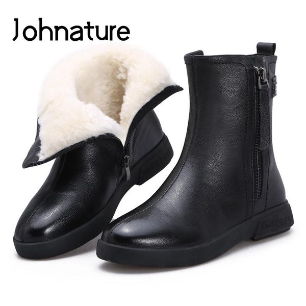 johnature толстые женщины boots 2020 новый зимний натуральная кожа женская обувь шерсть zip круглый toe плоский с голеностопного шитье платф, Black
johnature толстые женщины boots 2020 новый зимний натуральная кожа женская обувь шерсть zip круглый toe плоский с голеностопного шитье платф, Black