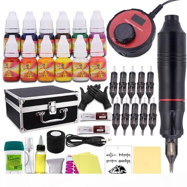 professional tattoo pen kit rotary machine gun set lcd mini power tattoo pedal switch supply with aluminum box
professional tattoo pen kit rotary machine gun set lcd mini power tattoo pedal switch supply with aluminum box