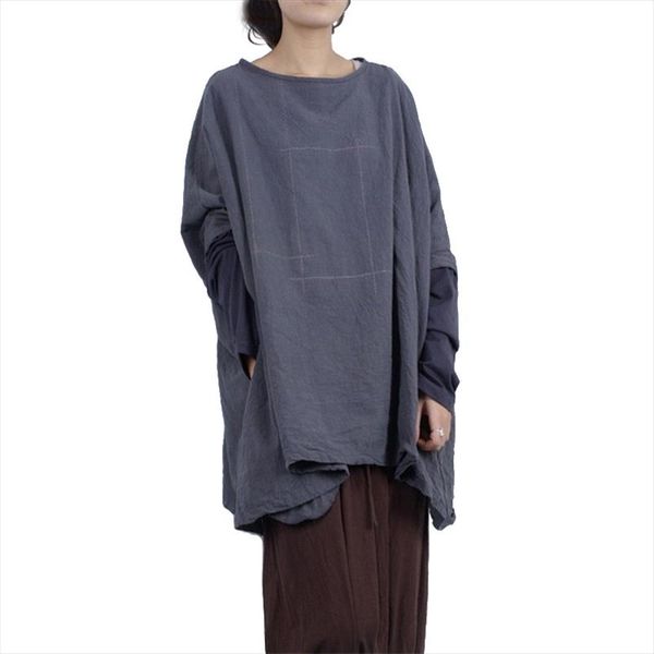 2021 autumn women long plus size loose t shirt original vintage cotton pullover long sleeve shirts line patchwork top, White
2021 autumn women long plus size loose t shirt original vintage cotton pullover long sleeve shirts line patchwork top, White