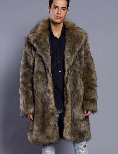 t0820 fashion men's faux fox fur faux fur coat autumn and winter clothes long windbreaker faux mink jacket, Black
t0820 fashion men's faux fox fur faux fur coat autumn and winter clothes long windbreaker faux mink jacket, Black