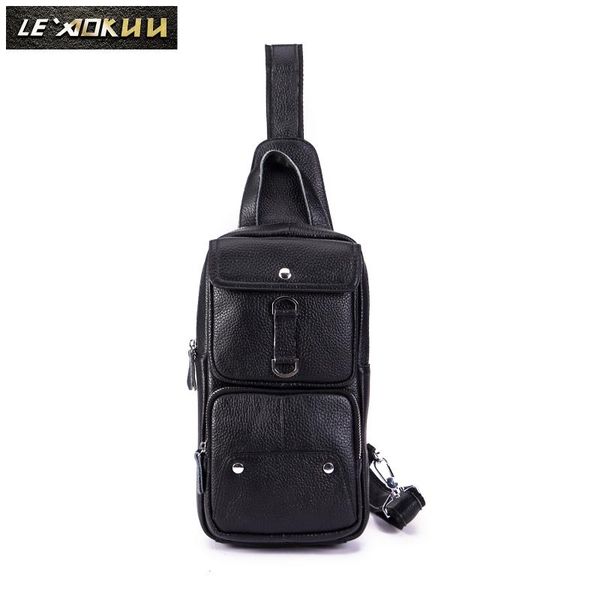men quality real leather casual fashion black crossbody chest sling bag design travel one shoulder bag daypack male 20310
men quality real leather casual fashion black crossbody chest sling bag design travel one shoulder bag daypack male 20310