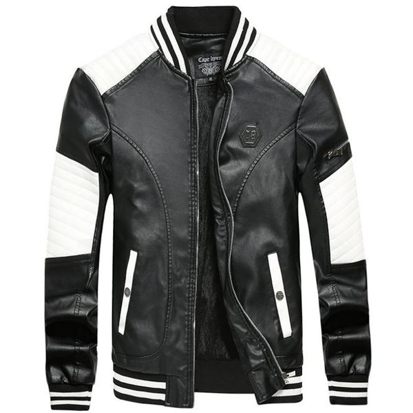 new men's baseball jacket pu leather bomber jacket fancy fleece slim men standing collar coat m-4xl, Black
new men's baseball jacket pu leather bomber jacket fancy fleece slim men standing collar coat m-4xl, Black
