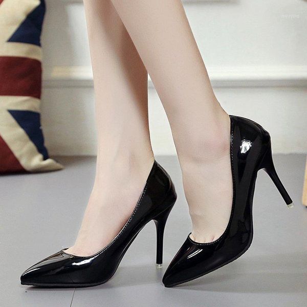 rimocy solid color thin high heels pumps women 9cm pointed toe ladies shoes fashion patent leather wedding shoes woman red1, Black
rimocy solid color thin high heels pumps women 9cm pointed toe ladies shoes fashion patent leather wedding shoes woman red1, Black