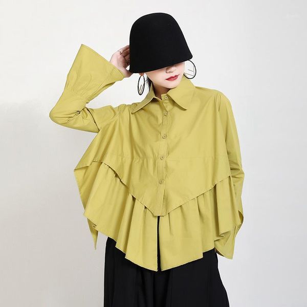 2020 autumn and winter new style shirt female sense of design non-mainstream irregular hem pleated shirt1, White
2020 autumn and winter new style shirt female sense of design non-mainstream irregular hem pleated shirt1, White