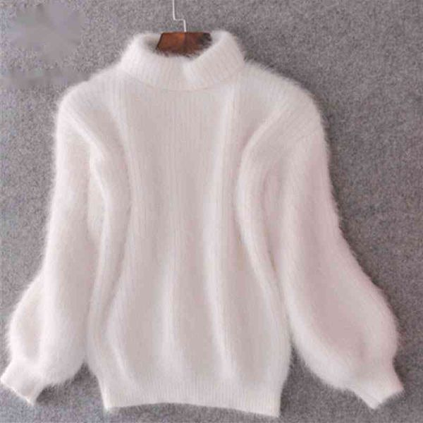 white mohair thicken turtleneck sweater autumn winter sweet fashion lantern sleeve casual solid color pullover pull femme, White;black
white mohair thicken turtleneck sweater autumn winter sweet fashion lantern sleeve casual solid color pullover pull femme, White;black