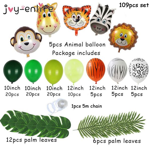 109pcs animal balloons garland kit jungle safari theme supplies favors kids boys birthday party baby shower decorations 
109pcs animal balloons garland kit jungle safari theme supplies favors kids boys birthday party baby shower decorations