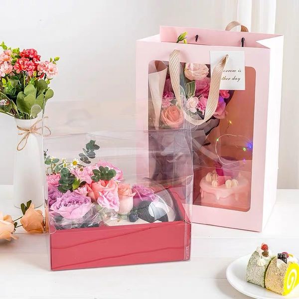 1pcs cake flower gift box transparent protable diy valentine's day pastry folding packaging boxes dessert ring box
1pcs cake flower gift box transparent protable diy valentine's day pastry folding packaging boxes dessert ring box