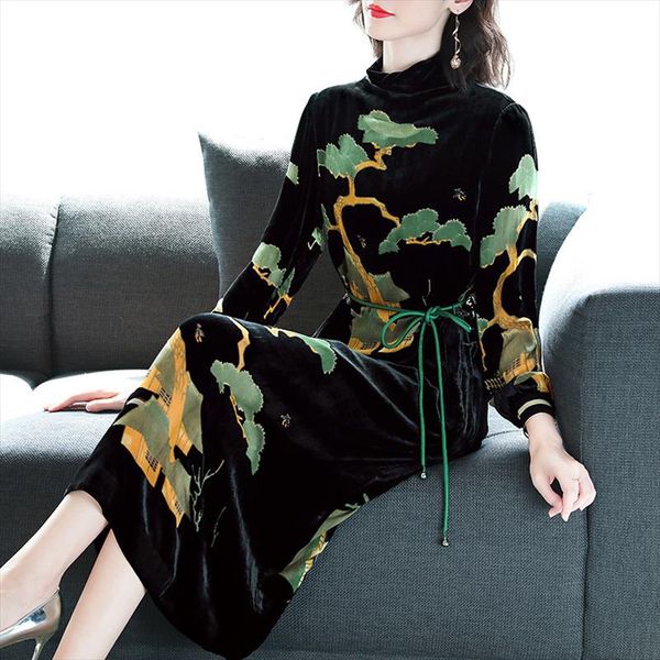 velvet dress female 2021 autumn new lace slim black long sleeved dress large size 4xl womens party vestidos, Black;gray
velvet dress female 2021 autumn new lace slim black long sleeved dress large size 4xl womens party vestidos, Black;gray