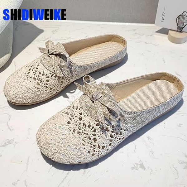 slippers summer retro mesh hollow fashion cloth lining breathable flat shoes simple lace ladies mules ac749, Black
slippers summer retro mesh hollow fashion cloth lining breathable flat shoes simple lace ladies mules ac749, Black