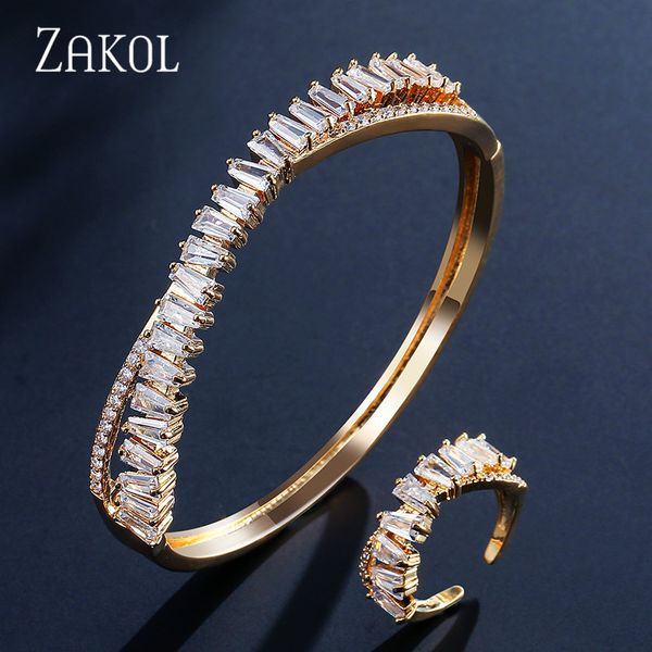 elegant square cubic zirconia ring bracelet set bridal jewelry for women wedding party birthday gift fssp374, Silver
elegant square cubic zirconia ring bracelet set bridal jewelry for women wedding party birthday gift fssp374, Silver